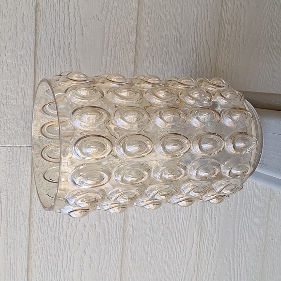 Vintage Glass Bubble Vase Large Size 11" Yellow Hue - Picture 3 of 8